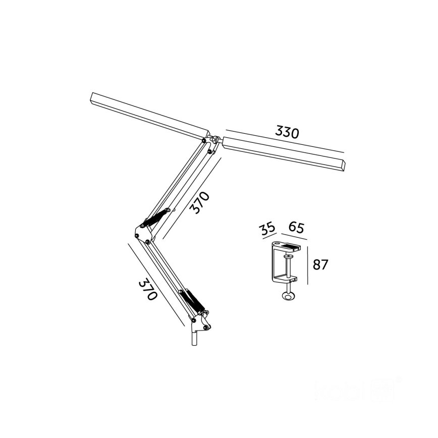 Candeeiro de mesa LED regulável TENUIX DUO LED/15W/230V 3000-6000K