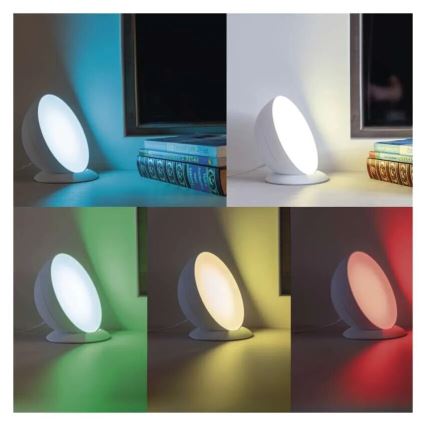 Candeeiro de mesa LED RGB com regulação GoSmart LED/7W/230V Wi-Fi branco
