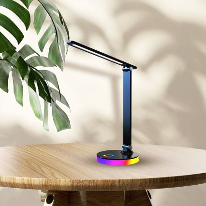 Candeeiro de mesa LED RGBW BRUNO LED/5W/5V 3000/4500/6000K preto