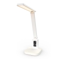 Candeeiro de mesa LED tátil recarregável e dimerizável com visor LED/7,5W/1200 mAh 3000/4000/5700K CRI 90 branco