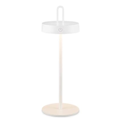 Candeeiro de mesa tátil recarregável regulável para exterior LED SHINE LED/1,5W/3,7V 3000 mAh IP44 branco