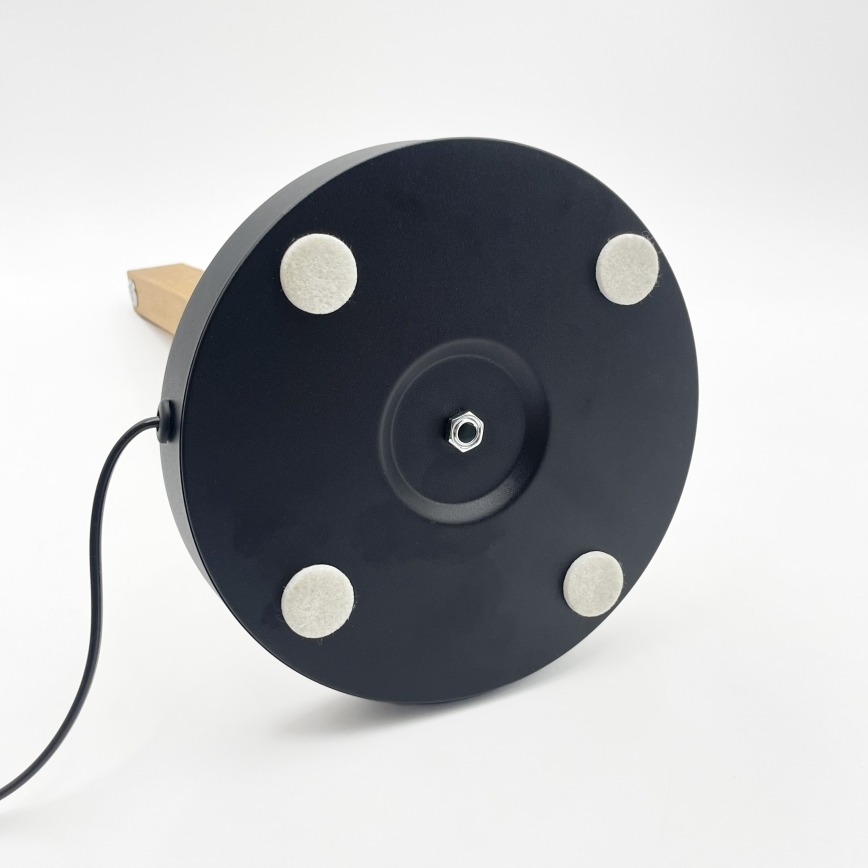 Candeeiro de mesa LED VERDE LED/10W/230V 3000K carvalho/preto