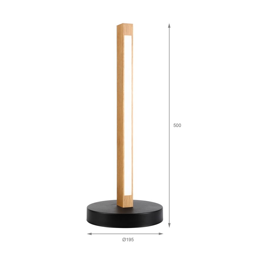 Candeeiro de mesa LED VERDE LED/10W/230V 3000K carvalho/preto