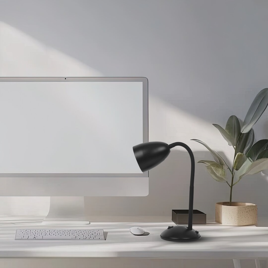 Candeeiro de mesa LOGIC 1xE27/60W/230V preto