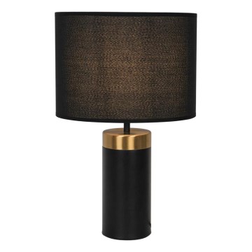 Candeeiro de mesa LUCIANO 1xE27/40W/230V preto/dourado