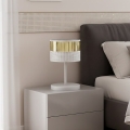 Candeeiro de mesa LUX 1xE27/15W/230V branco/dourado