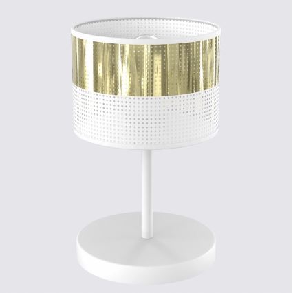Candeeiro de mesa LUX 1xE27/15W/230V branco/dourado