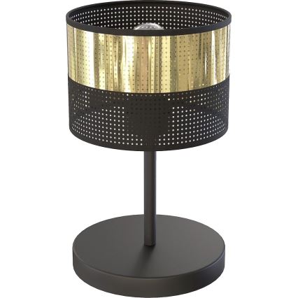 Candeeiro de mesa LUX 1xE27/15W/230V preto/dourado