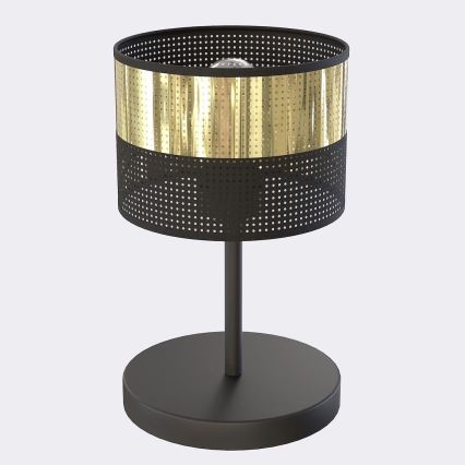 Candeeiro de mesa LUX 1xE27/15W/230V preto/dourado