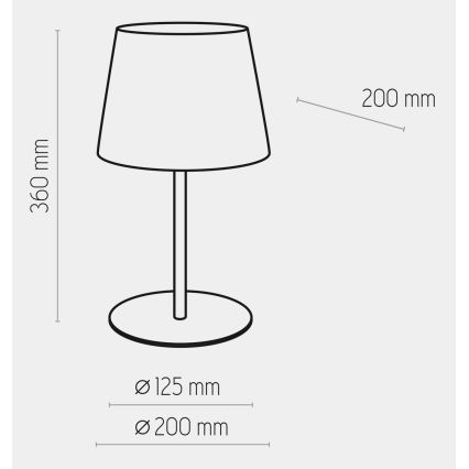 Candeeiro de mesa MAJA 1xE27/15W/230V branco