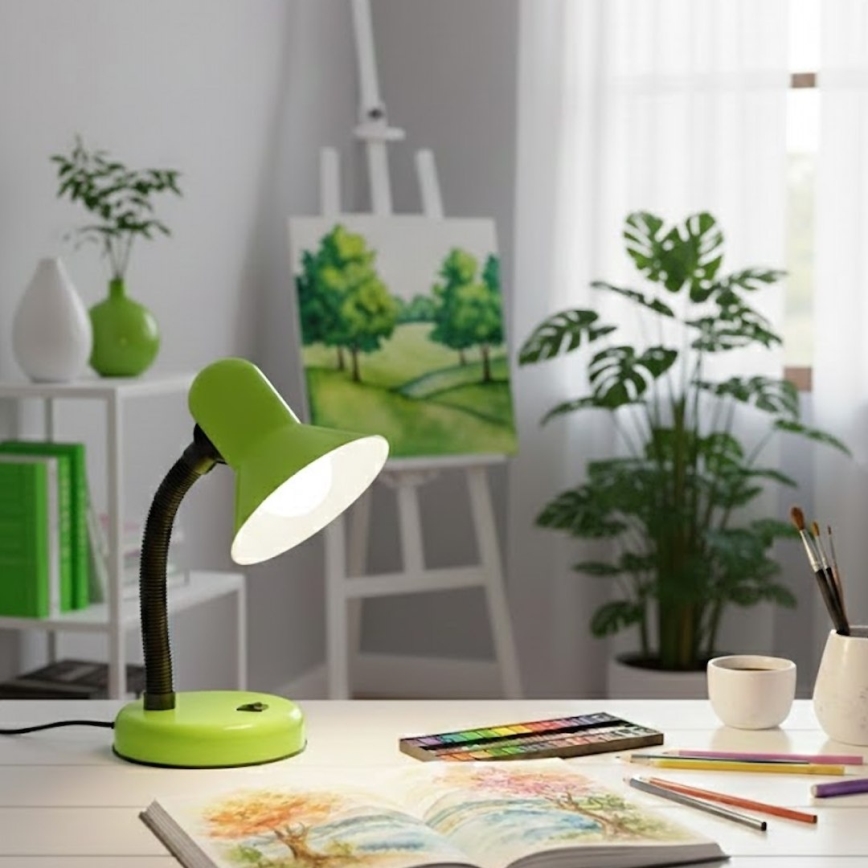 Candeeiro de mesa MENTOR 1xE27/15W/230V verde