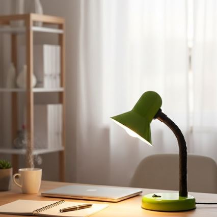 Candeeiro de mesa MENTOR 1xE27/15W/230V verde