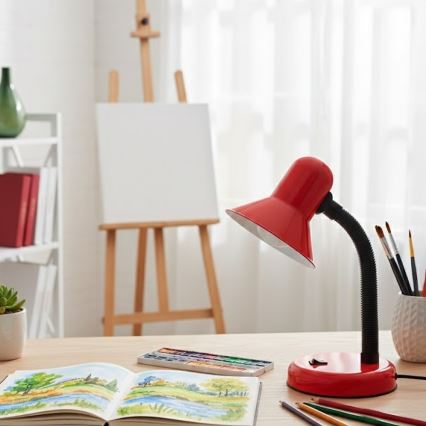 Candeeiro de mesa MENTOR 1xE27/15W/230V vermelho