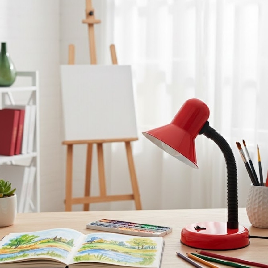 Candeeiro de mesa MENTOR 1xE27/15W/230V vermelho