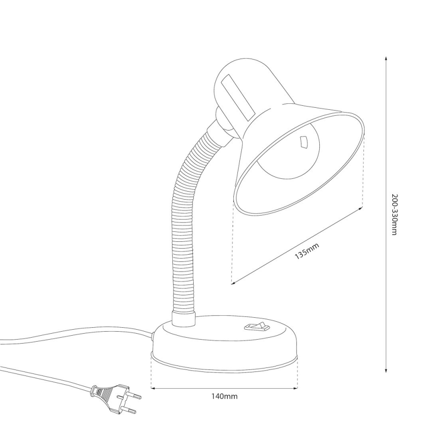 Candeeiro de mesa MENTOR 1xE27/15W/230V vermelho