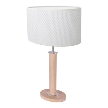 Candeeiro de mesa MERCEDES 1xE27/40W/230V 60 cm branco/carvalho