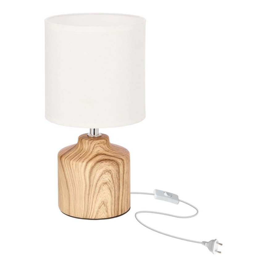 Candeeiro de mesa MINOS 1xE14/40W/230V castanho/branco