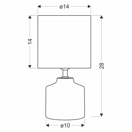 Candeeiro de mesa MINOS 1xE14/40W/230V castanho/branco