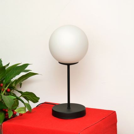 Candeeiro de mesa MOON 1xE27/15W/230V preto