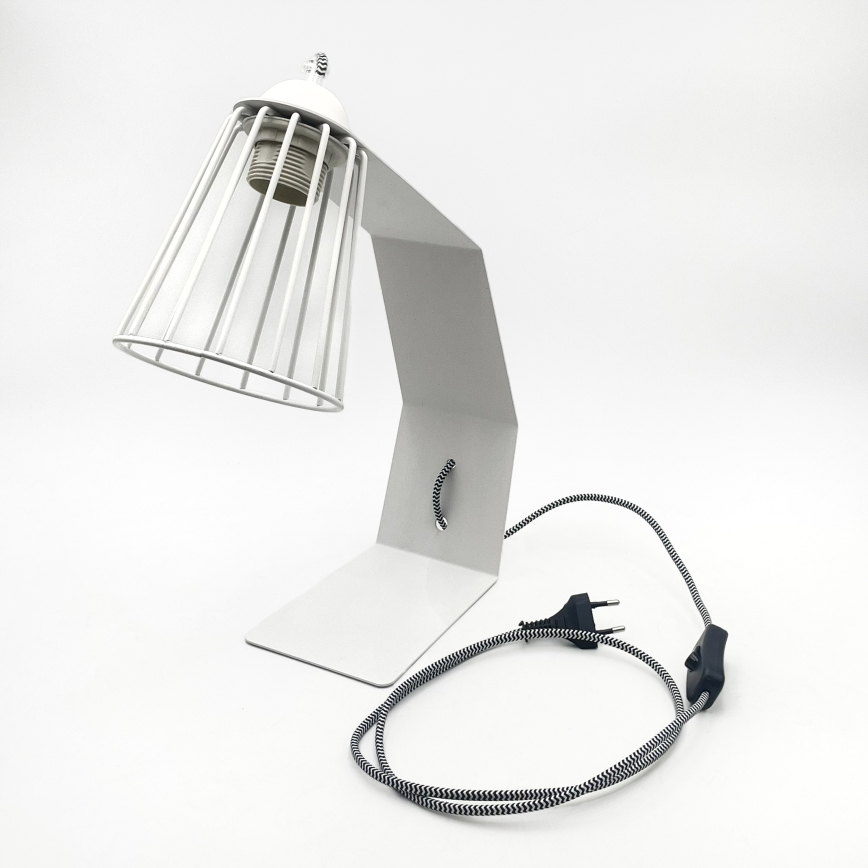 Candeeiro de mesa NANDO 1xE27/15W/230V branco