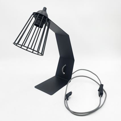 Candeeiro de mesa NANDO 1xE27/15W/230V preto