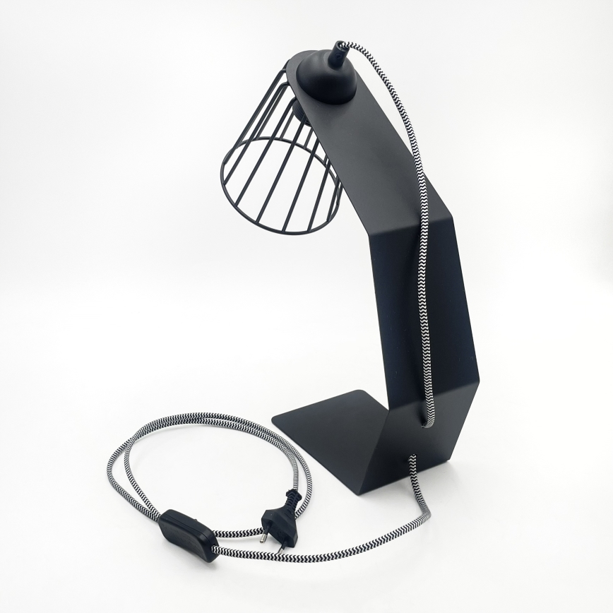 Candeeiro de mesa NANDO 1xE27/15W/230V preto