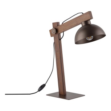 Candeeiro de mesa OSLO 1xE27/15W/230V nogueira/castanho