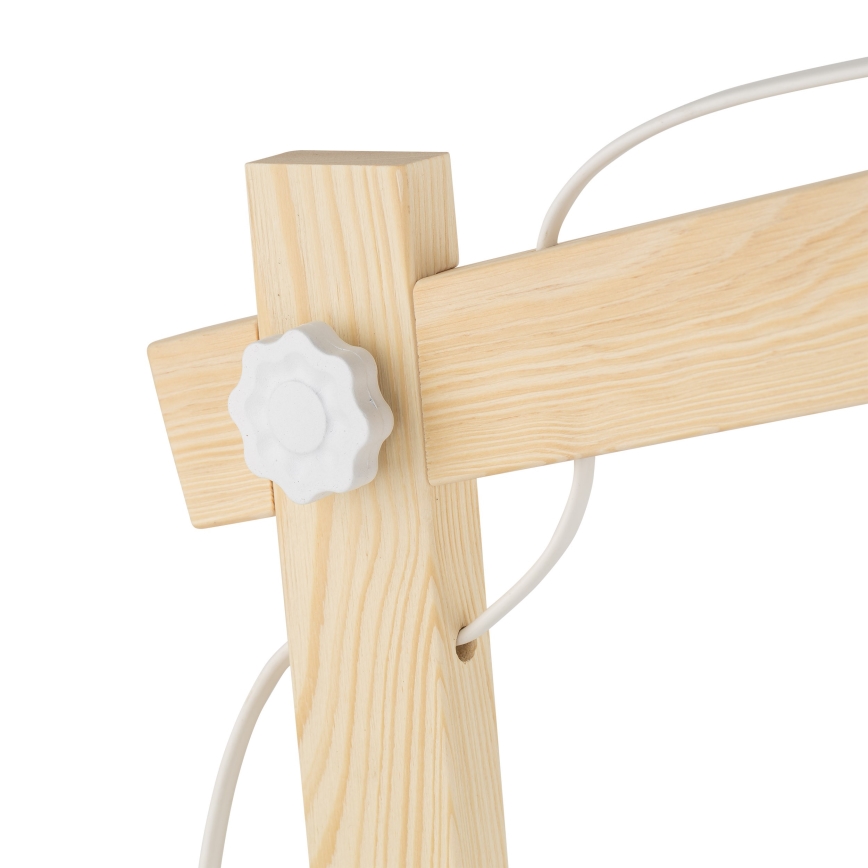 Candeeiro de mesa OSLO 1xE27/15W/230V pinho/branco