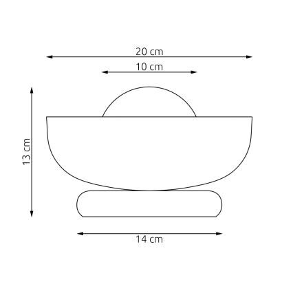 Candeeiro de mesa OZZY 1xG9/8W/230V bege