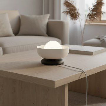 Candeeiro de mesa OZZY 1xG9/8W/230V branco