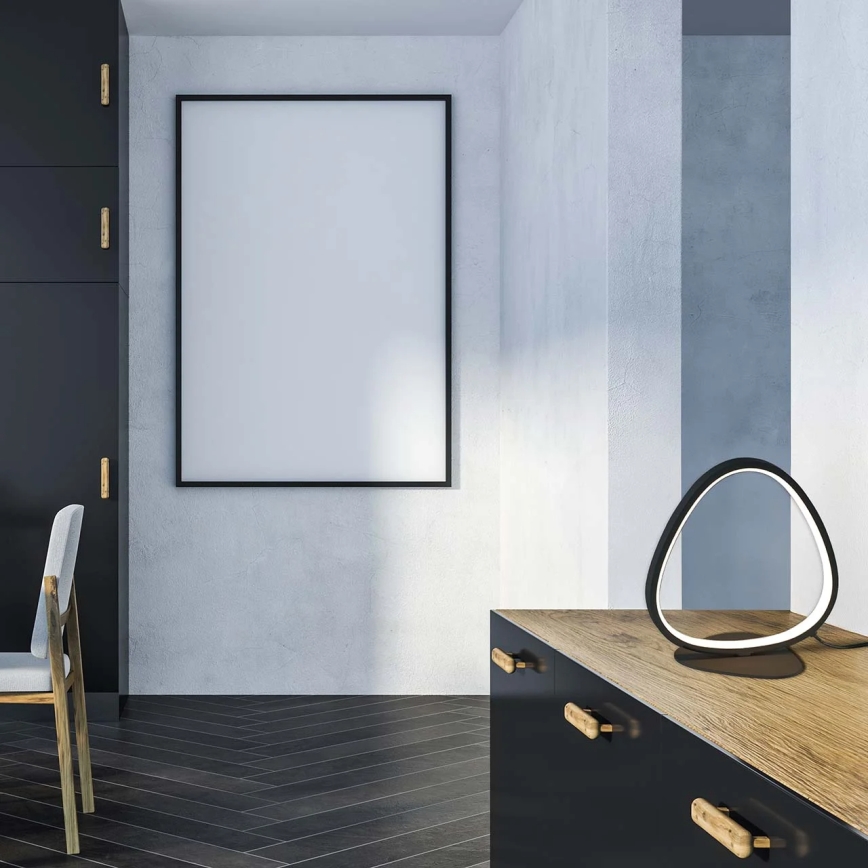 Candeeiro de mesa PETRA LED/12W/230V 4000K preto