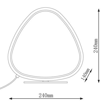 Candeeiro de mesa PETRA LED/12W/230V 4000K preto