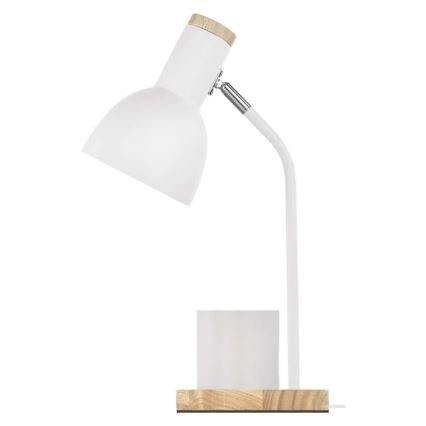 Candeeiro de mesa POPPY 1xE27/25W/230V branco