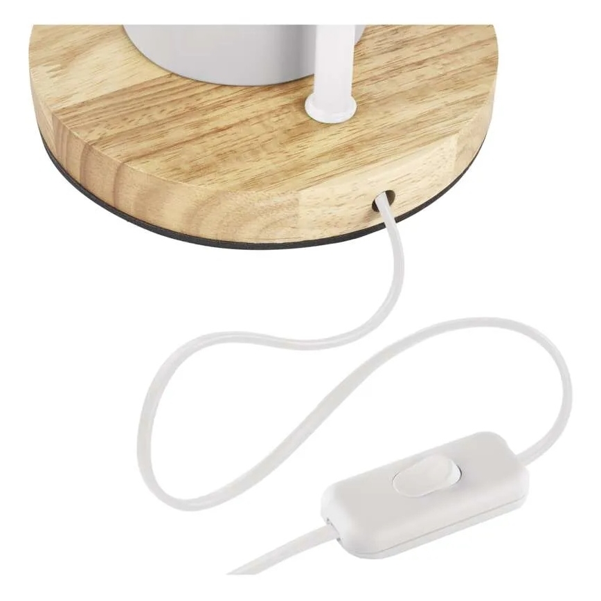 Candeeiro de mesa POPPY 1xE27/25W/230V branco