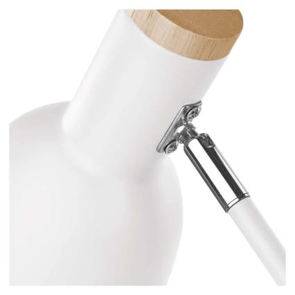 Candeeiro de mesa POPPY 1xE27/25W/230V branco