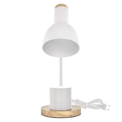 Candeeiro de mesa POPPY 1xE27/25W/230V branco