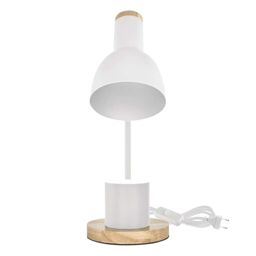 Candeeiro de mesa POPPY 1xE27/25W/230V branco