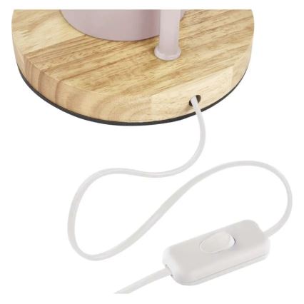 Candeeiro de mesa POPPY 1xE27/25W/230V rosa