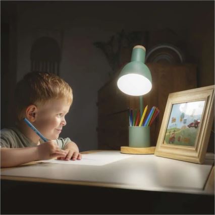 Candeeiro de mesa POPPY 1xE27/25W/230V verde