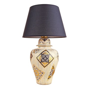 Candeeiro de mesa RAMZES 1xE27/40W/230V azul/bege