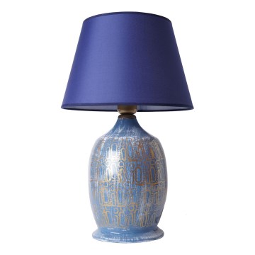 Candeeiro de mesa RAMZES 1xE27/40W/230V azul