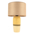 Candeeiro de mesa RAMZES 1xE27/40W/230V bege/amarelo
