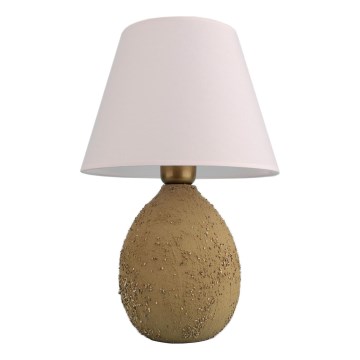 Candeeiro de mesa RAMZES 1xE27/40W/230V branco/castanho