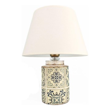 Candeeiro de mesa RAMZES 1xE27/40W/230V branco