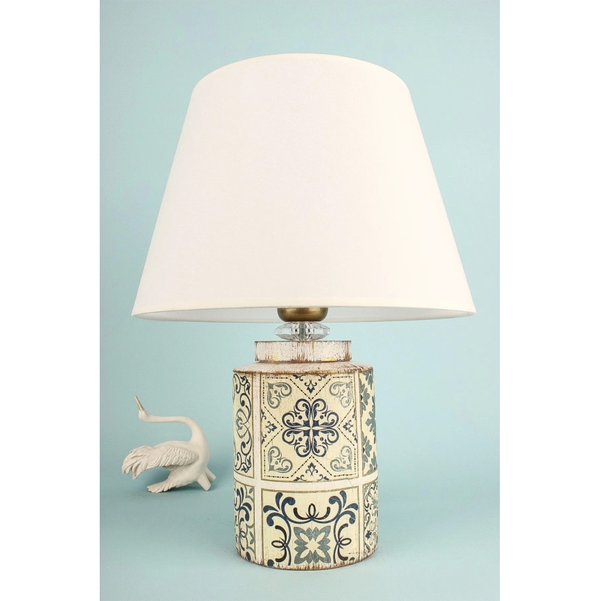 Candeeiro de mesa RAMZES 1xE27/40W/230V branco