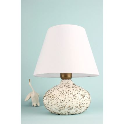 Candeeiro de mesa RAMZES 1xE27/40W/230V branco