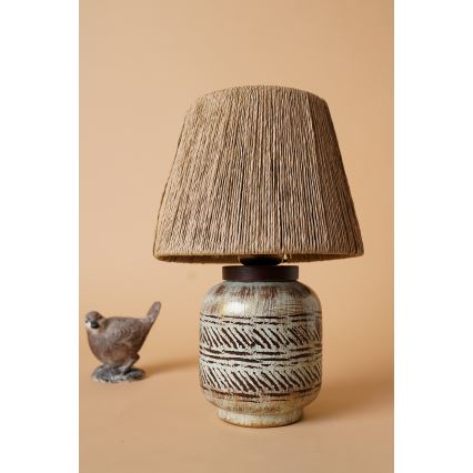 Candeeiro de mesa RAMZES 1xE27/40W/230V castanho