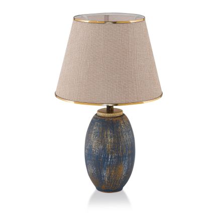 Candeeiro de mesa RAMZES 1xE27/40W/230V creme/azul