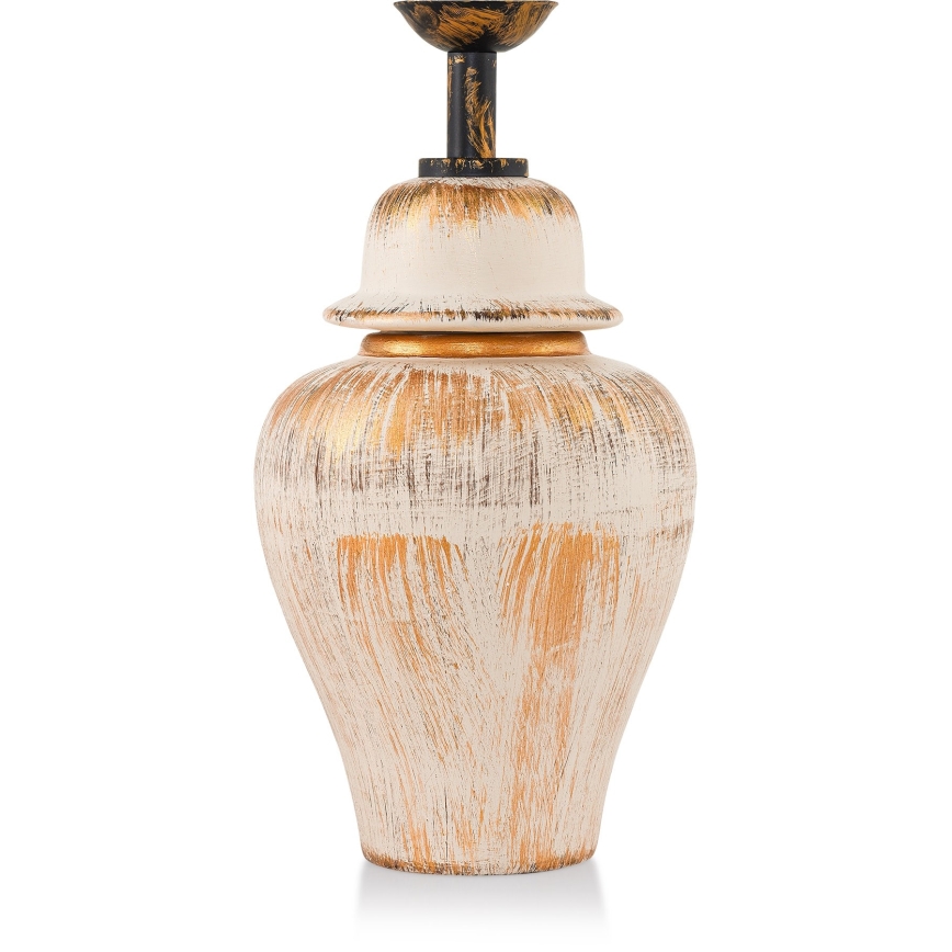 Candeeiro de mesa RAMZES 1xE27/40W/230V creme/dourado