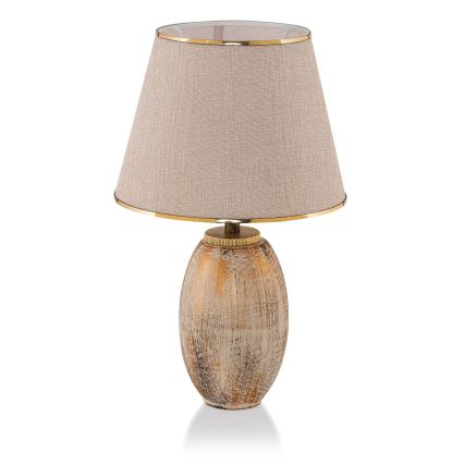 Candeeiro de mesa RAMZES 1xE27/40W/230V creme/dourado